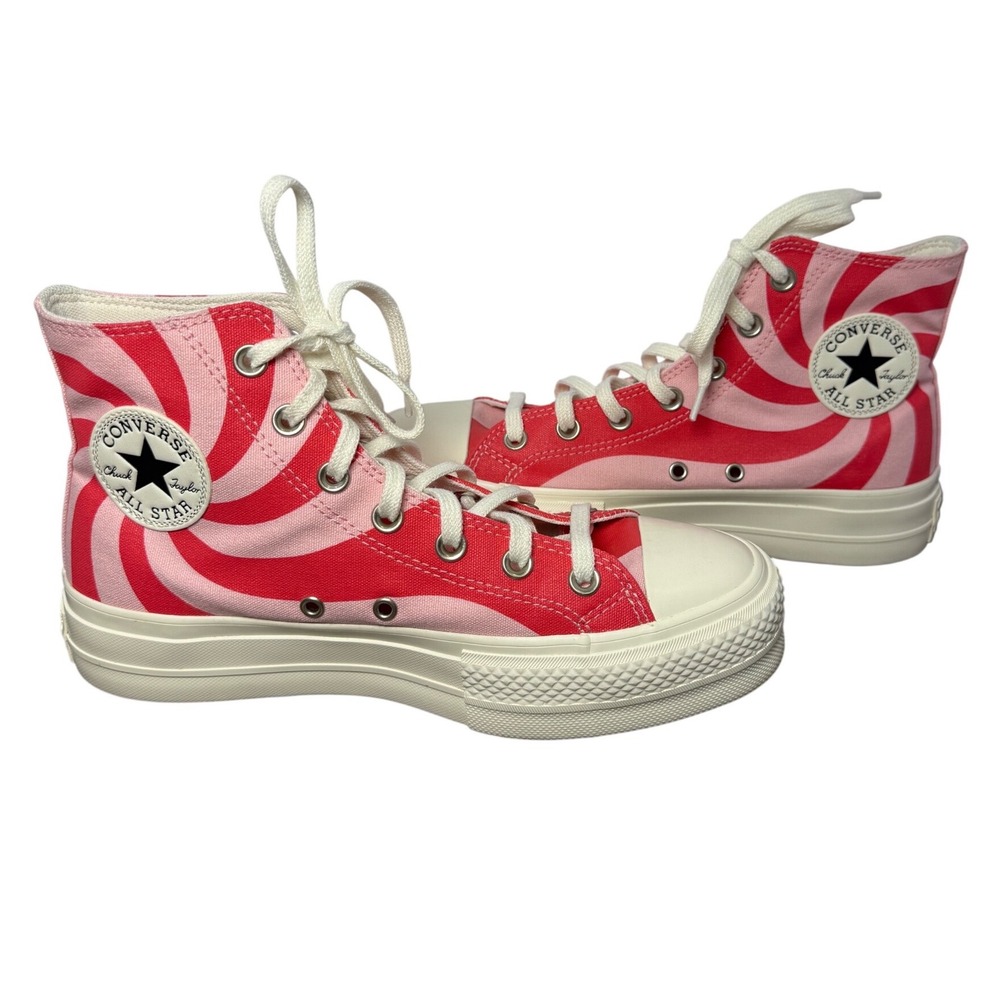 Converse Chuck Taylor All Star Lift Platform Pink Red Swirl High Top Barbiecore